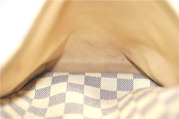 Authentic Louis Vuitton Damier Azur Totally PM Tote Bag White N41280 LV H6003