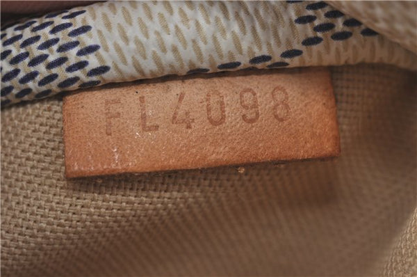 Authentic Louis Vuitton Damier Azur Totally PM Tote Bag White N41280 LV H6003