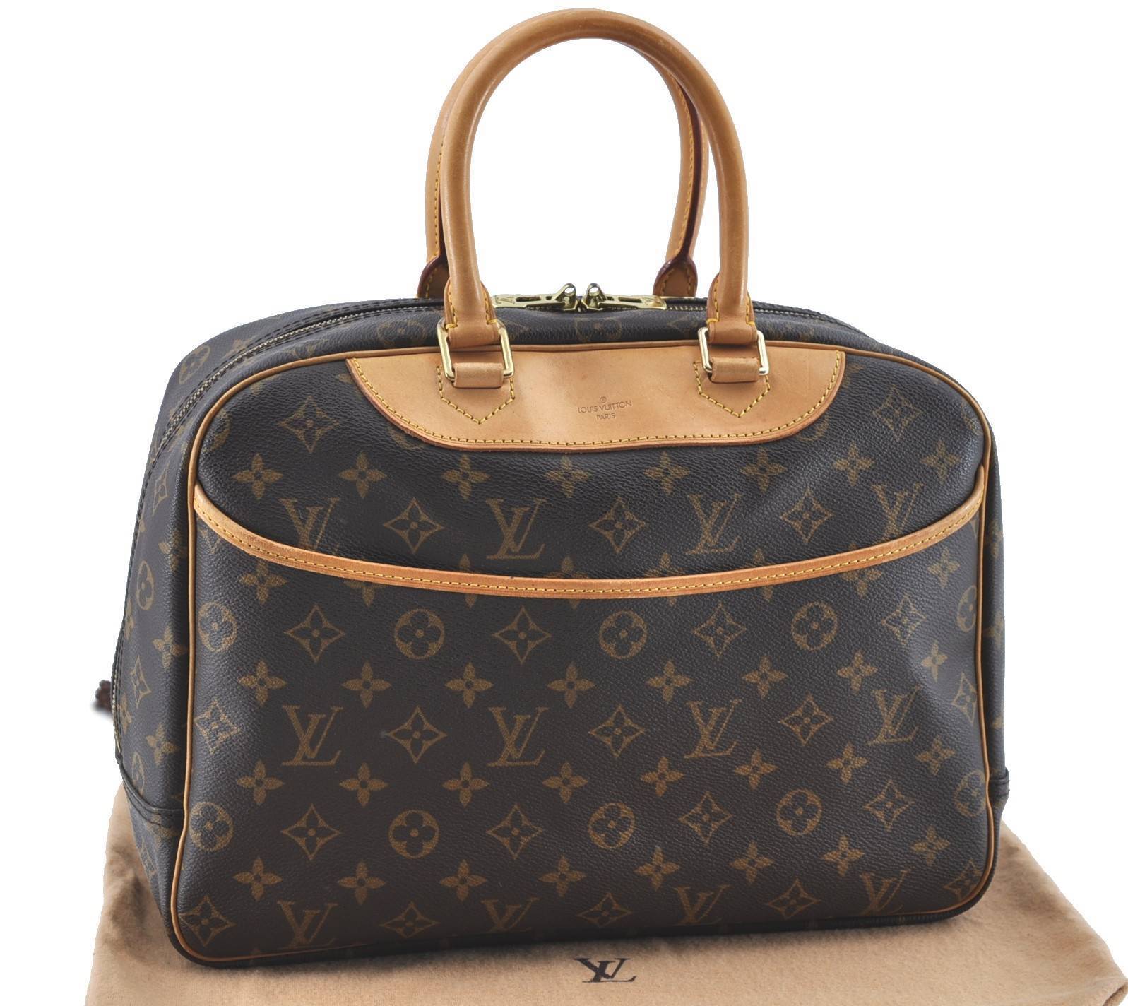 Authentic Louis Vuitton Monogram Deauville Hand Bag M47270 LV H6019