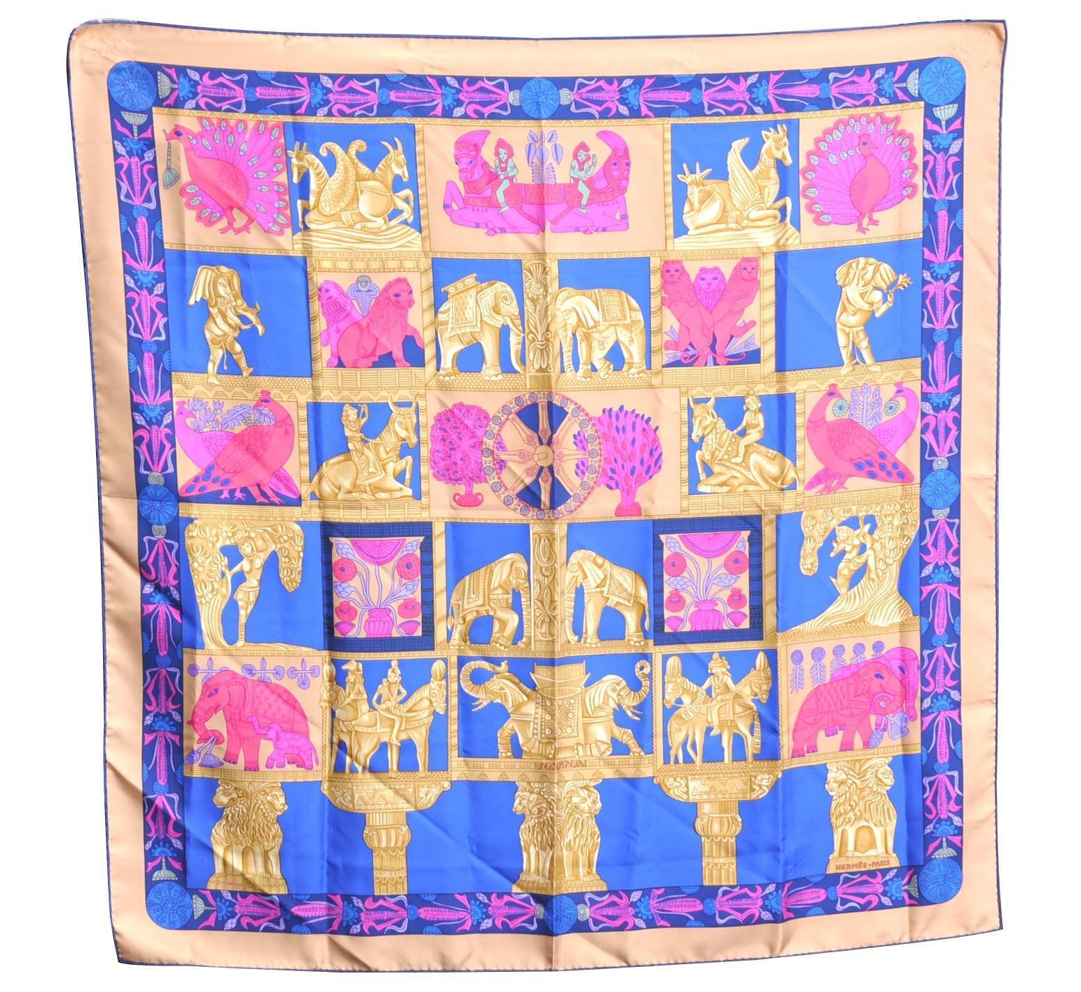 Authentic HERMES Carre 90 Scarf 