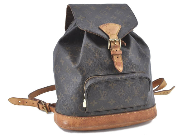 Authentic Louis Vuitton Monogram Montsouris MM Backpack M51136 LV H6045