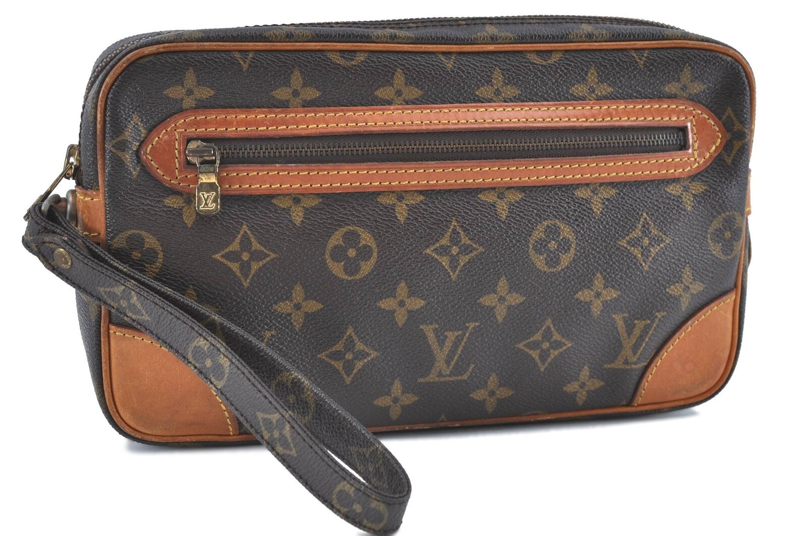 Auth Louis Vuitton Monogram Marly Dragonne GM Clutch Hand Bag M51825 LV H6047