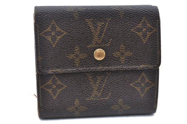 Auth Louis Vuitton Monogram Portefeuille Elise Bifold Wallet M61654 LV H6060