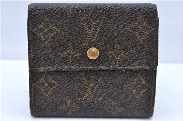 Auth Louis Vuitton Monogram Portefeuille Elise Bifold Wallet M61654 LV H6060