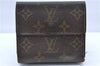 Auth Louis Vuitton Monogram Portefeuille Elise Bifold Wallet M61654 LV H6060