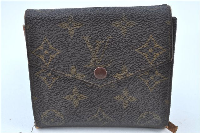 Auth Louis Vuitton Monogram Porte Monnaie Billet Carte Credit M61652 LV H6061