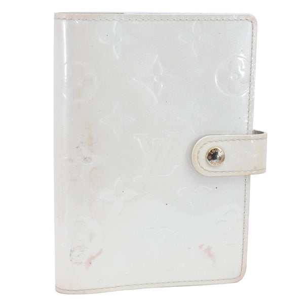 Authentic Louis Vuitton Vernis Agenda PM Day Planner Cover White R21010 LV H6073