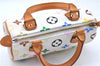 Auth Louis Vuitton Monogram Multicolor Mini Speedy Hand Bag M92645 White H6084