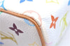 Auth Louis Vuitton Monogram Multicolor Mini Speedy Hand Bag M92645 White H6084