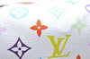 Auth Louis Vuitton Monogram Multicolor Mini Speedy Hand Bag M92645 White H6084