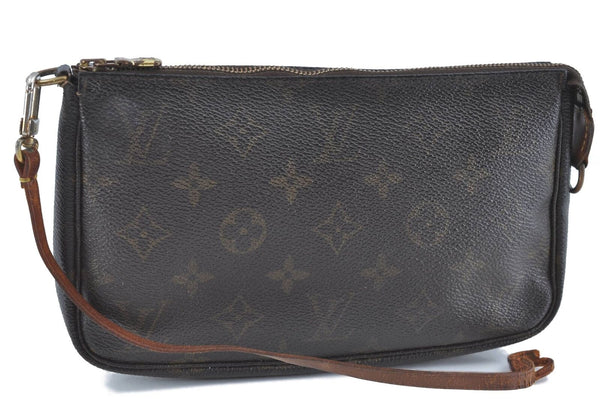 Authentic Louis Vuitton Monogram Pochette Accessoires Pouch M51980 Junk LV H6086