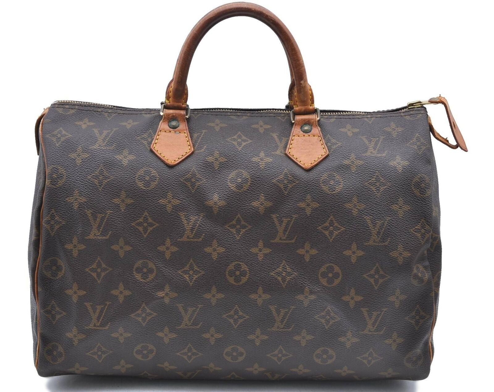 Authentic Louis Vuitton Monogram Speedy 35 Hand Bag M41524 LV H6106