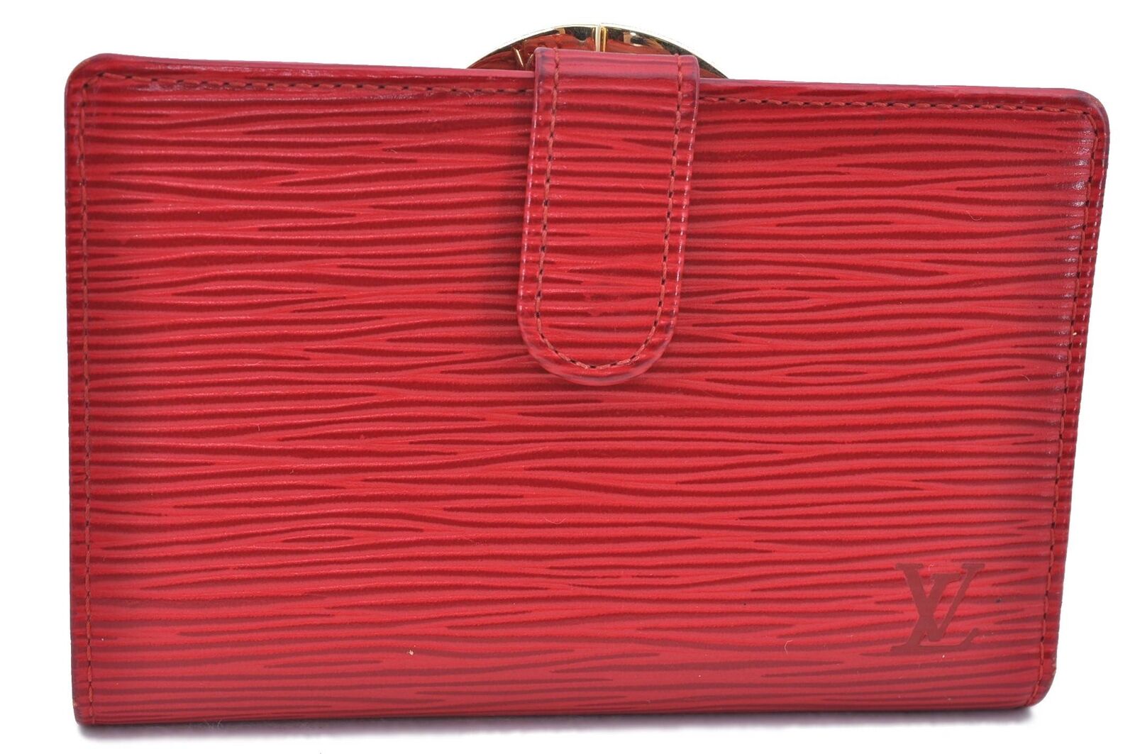 Auth Louis Vuitton Epi Portefeuille Viennois Wallet Purse Red M6324E LV H6110