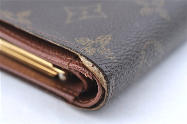 Auth Louis Vuitton Monogram Porte Monnaie Billets Viennois M61663 Wallet H6113