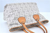 Authentic CELINE Sulky Pattern Tote Hand Bag PVC Leather Gray White H6121