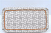 Authentic CELINE Sulky Pattern Tote Hand Bag PVC Leather Gray White H6121