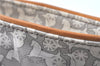 Authentic CELINE Sulky Pattern Tote Hand Bag PVC Leather Gray White H6121