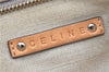 Authentic CELINE Sulky Pattern Tote Hand Bag PVC Leather Gray White H6121