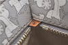 Authentic CELINE Sulky Pattern Tote Hand Bag PVC Leather Gray White H6121