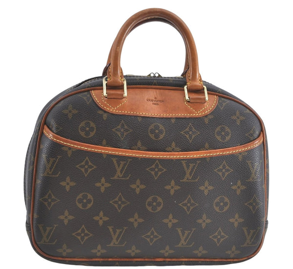 Authentic Louis Vuitton Monogram Trouville Hand Bag M42228 LV H6138