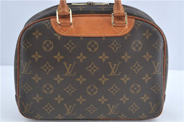 Authentic Louis Vuitton Monogram Trouville Hand Bag M42228 LV H6138