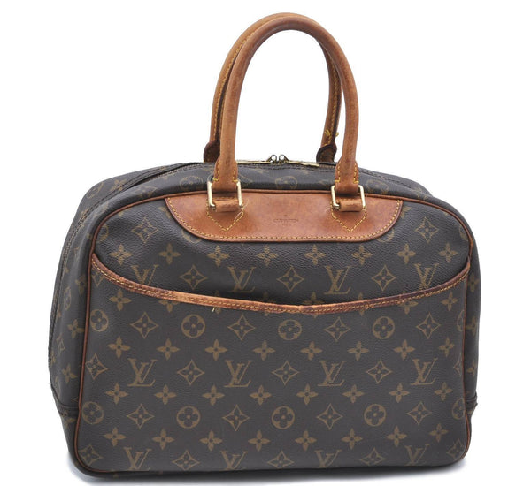 Authentic Louis Vuitton Monogram Deauville Hand Bag M47270 LV H6151