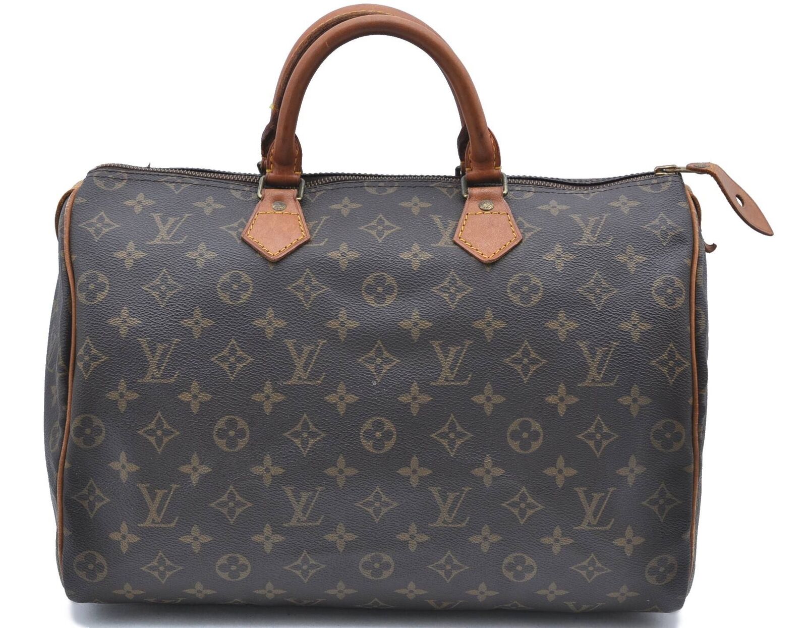 Authentic Louis Vuitton Monogram Speedy 35 Hand Bag M41524 LV H6168