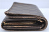 Auth Louis Vuitton Damier Porte Monnaie Billets Tresor Wallet N61730 LV H6221