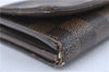 Auth Louis Vuitton Damier Porte Monnaie Billets Tresor Wallet N61730 LV H6221