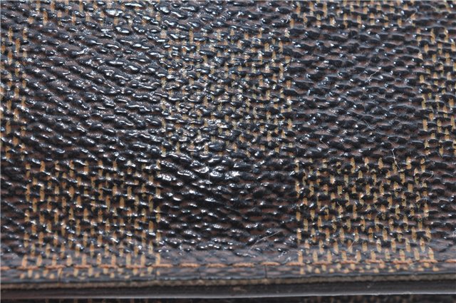 Auth Louis Vuitton Damier Porte Monnaie Billets Tresor Wallet N61730 LV H6221