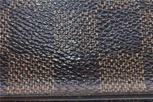 Auth Louis Vuitton Damier Porte Monnaie Billets Tresor Wallet N61730 LV H6221