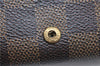 Auth Louis Vuitton Damier Porte Monnaie Billets Tresor Wallet N61730 LV H6221