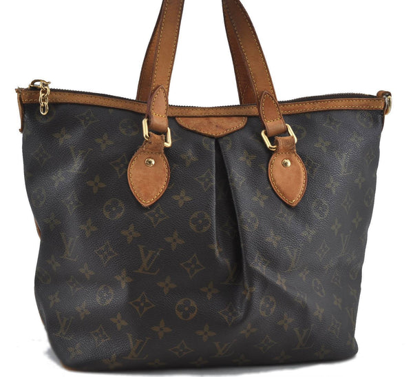 Auth Louis Vuitton Monogram Palermo PM Shoulder Tote Bag M40145 LV H6272