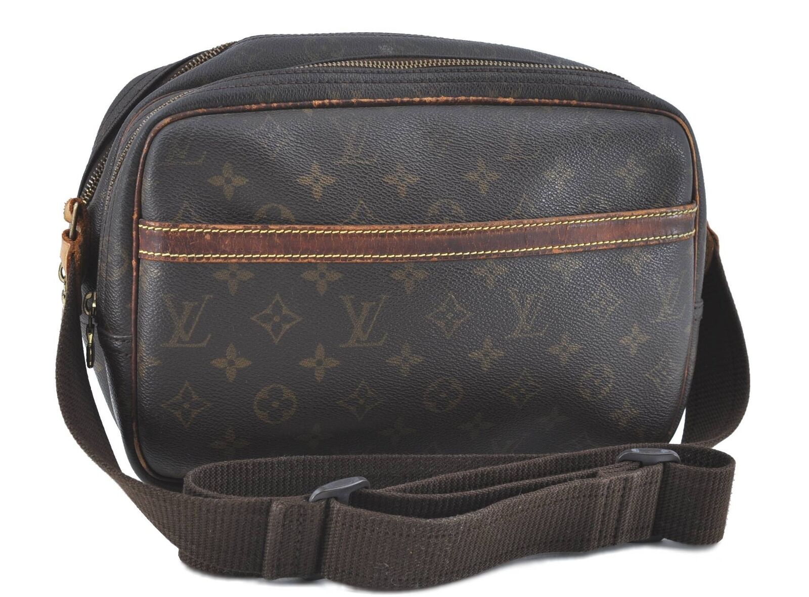 Auth Louis Vuitton Monogram Reporter PM Shoulder Cross Body Bag M45254 LV H6305