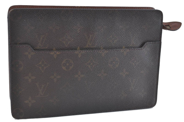 Authentic Louis Vuitton Monogram Pochette Homme Clutch Hand Bag M51795 LV H6306