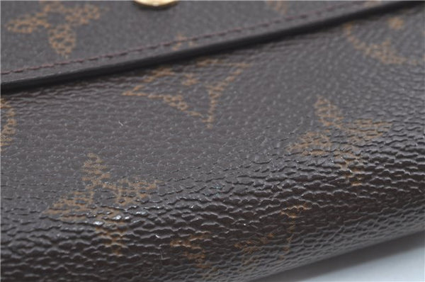 Auth Louis Vuitton Monogram Portefeuille Elise Purse Wallet M61654 LV H6320