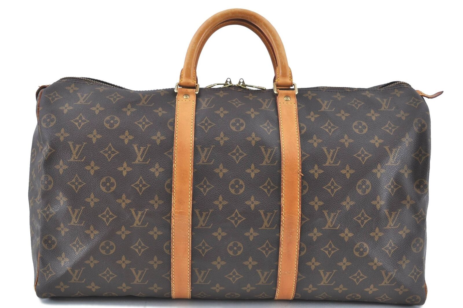 Authentic Louis Vuitton Monogram Keepall 50 Boston Bag M41426 LV H6341