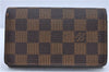 Auth Louis Vuitton Damier Porte Monnaie Billets Tresor Wallet N61730 LV H6361