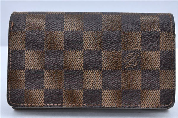 Auth Louis Vuitton Damier Porte Monnaie Billets Tresor Wallet N61730 LV H6361