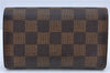 Auth Louis Vuitton Damier Porte Monnaie Billets Tresor Wallet N61730 LV H6361