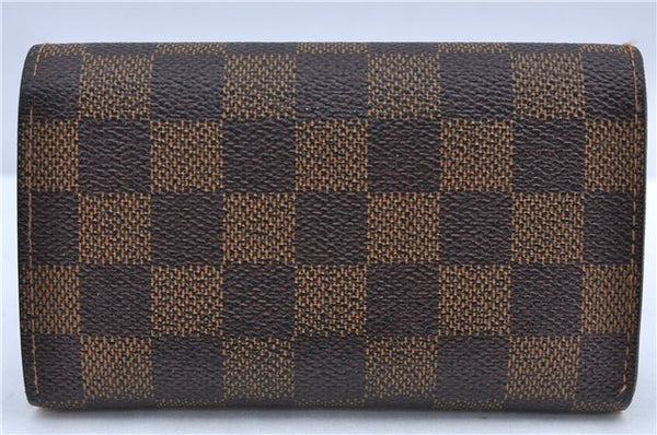 Auth Louis Vuitton Damier Porte Monnaie Billets Tresor Wallet N61730 LV H6361