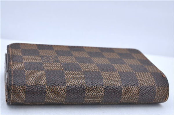 Auth Louis Vuitton Damier Porte Monnaie Billets Tresor Wallet N61730 LV H6361