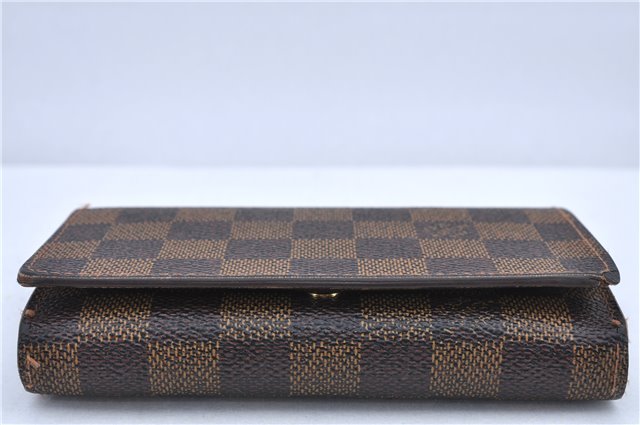 Auth Louis Vuitton Damier Porte Monnaie Billets Tresor Wallet N61730 LV H6361