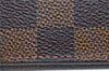 Auth Louis Vuitton Damier Porte Monnaie Billets Tresor Wallet N61730 LV H6361