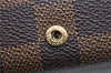 Auth Louis Vuitton Damier Porte Monnaie Billets Tresor Wallet N61730 LV H6361