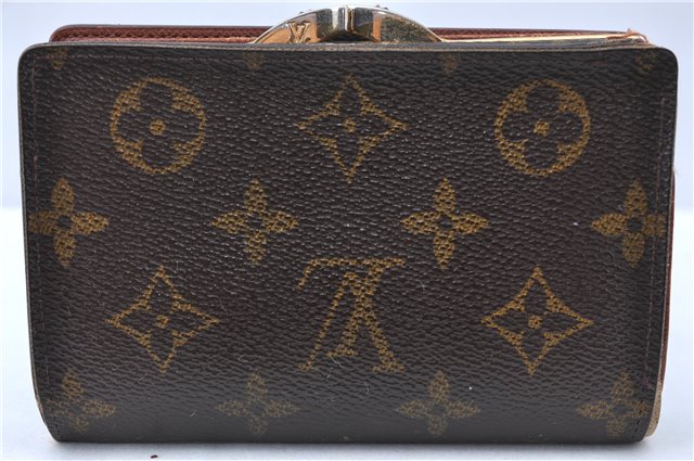 Auth Louis Vuitton Monogram Porte Monnaie Billets Viennois M61663 Wallet H6363