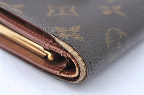 Auth Louis Vuitton Monogram Porte Monnaie Billets Viennois M61663 Wallet H6363