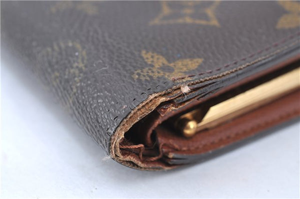 Auth Louis Vuitton Monogram Porte Monnaie Billets Viennois M61663 Wallet H6363