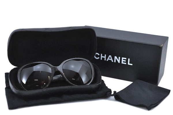 Authentic CHANEL Sunglasses Plastic Suede CC Logos 5256 1442 S5 Brown H6368