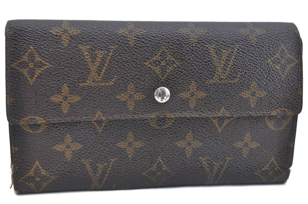 Auth Louis Vuitton Monogram Porte Tresor International Wallet M61215 LV H6385